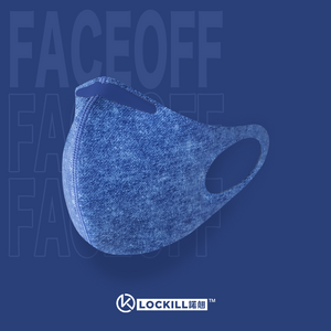 Nuoqiao Lockill FaceOff Masque réutilisable (Denim bleu)